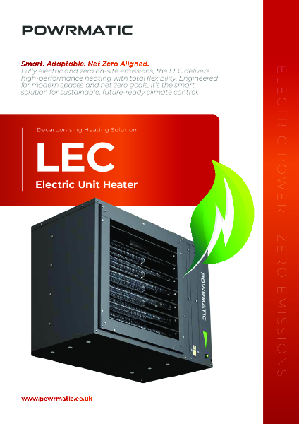 Powrmatic LEC Electric Unit Heater Trade Brochure 1.0