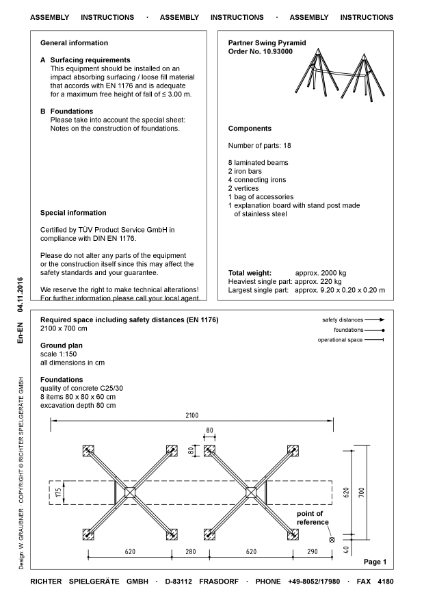 10.93000 - Partner Swing Pyramid - Assembly Instructions