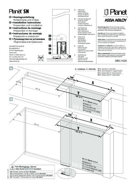 Planet SN fitting instructions