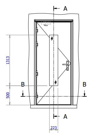 Drawing P020 - M56L single leaf external door block frame