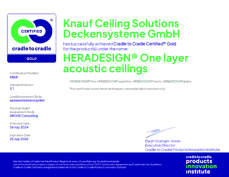 Heradesign Cradle to Cradle Gold