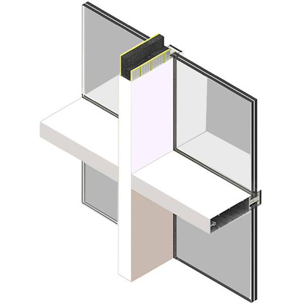 Siderise MI Mullion and Transom Acoustic Inserts for Curtain Walling 