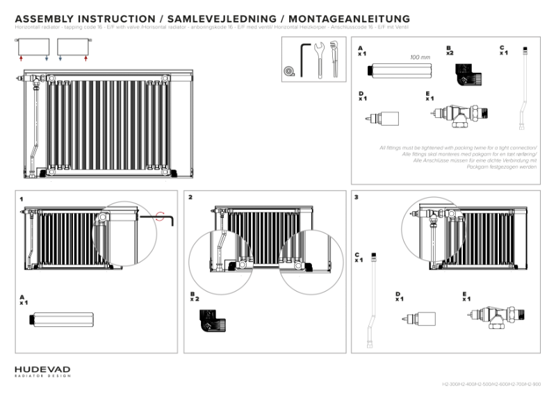 Hudevad Horizontal Instructions Tapping Code 16