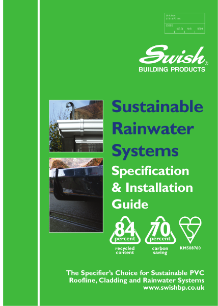 Swish Sustainable Rainwater Systems: Specification & Installation Guide