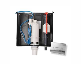 Atlas Pro Concealed Pneumatic Cistern with Stainless Steel Flush Plate
