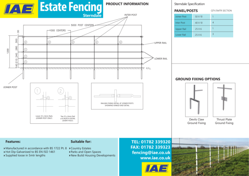 ESTATE-FENCING-STERNDALE Datasheet