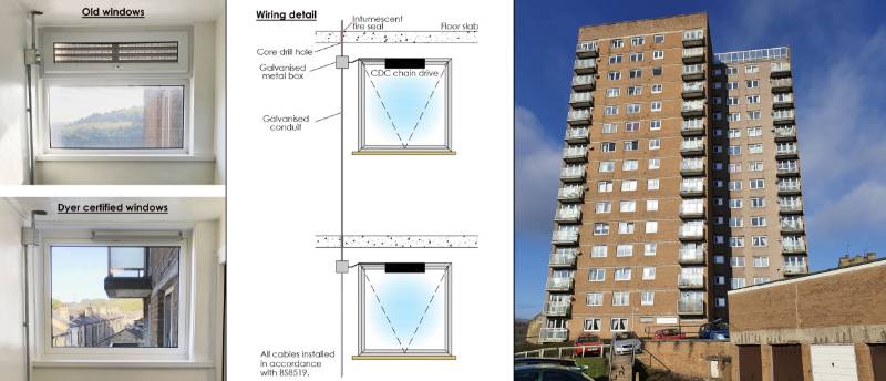 Refurbishment of natural smoke ventilation systems at Houghton & Ladstone Towers