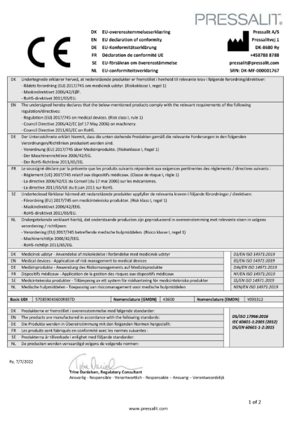 EU declaration of conformity SCT 1000