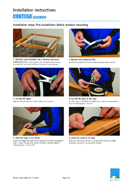 Pro Clima Contega Fiden Exo Installation Instructions