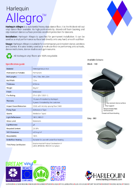 Harlequin Allegro Performance Vinyl Surface