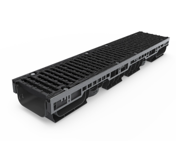 PRO 150P Channel drain with cast iron grating, D400 - Drainage Channels with Grating