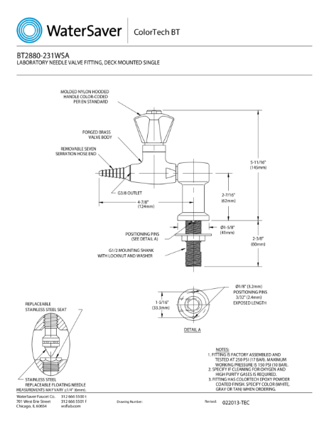 BT2880-231WSA Drawing