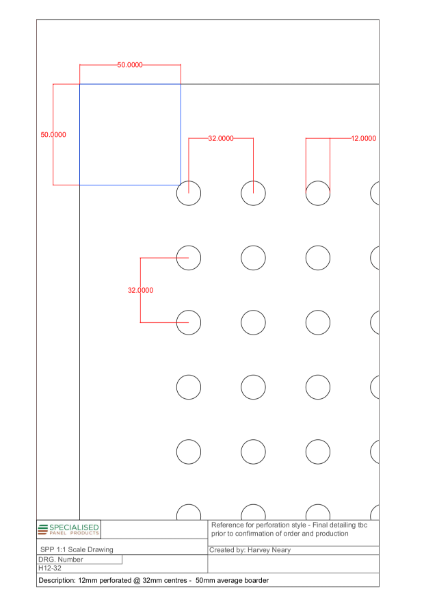 SPP Acoustics - H12-32 scale drawing