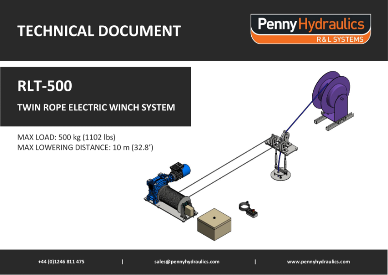 RLT500 - Twin Rope Electric Winch System Technical Document