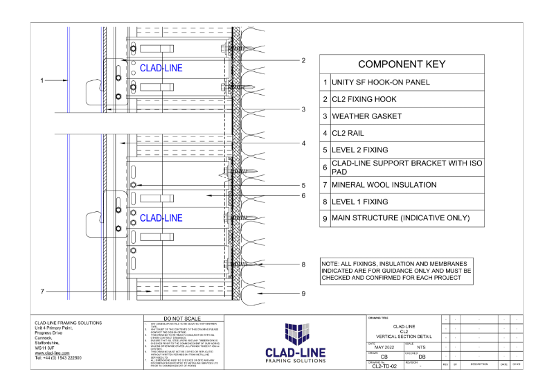 CL2 - Vertical Section Technical Drawing