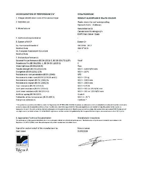 DoP - RENOLIT ALKORPLAN D Walkway