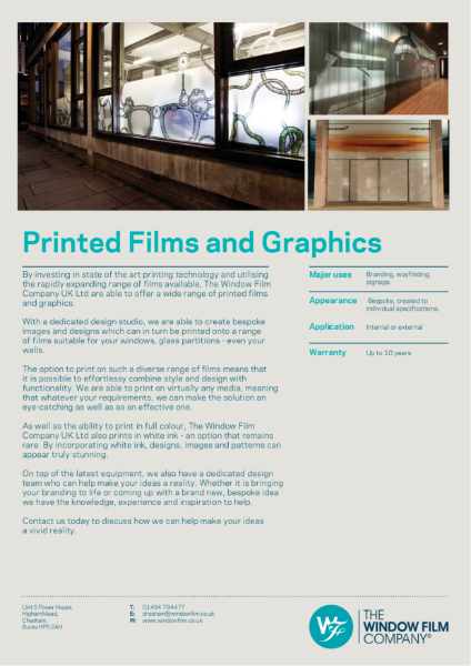 Film Types - Printed Films and Graphics