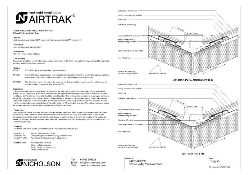 AIRTRAK PV Technical Data Sheet