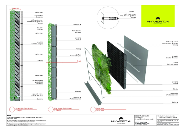 HYVERT - Cavity / Cement board Fixing Detail