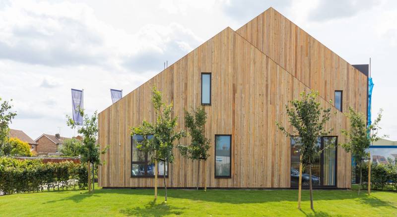 Golden Mede - EuroClass B Fire Treated Siberian Larch Timber Cladding