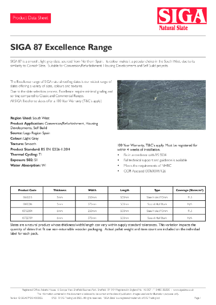 SIGA 87 PDS Sept 2025 V2