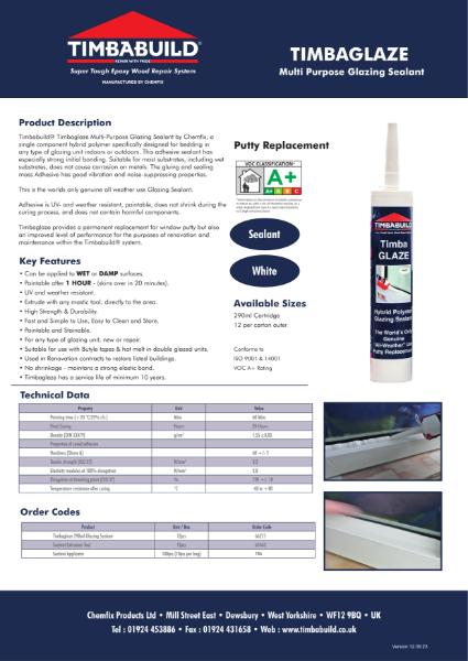 Timbabuild® Timbaglaze Product Data Sheet