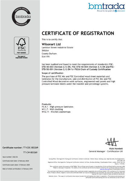 Multisite FSC Chain of Custody Certificate