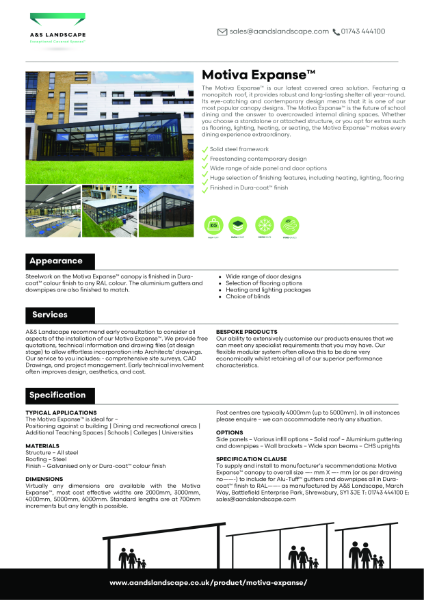 Motiva Expanse Data Sheet