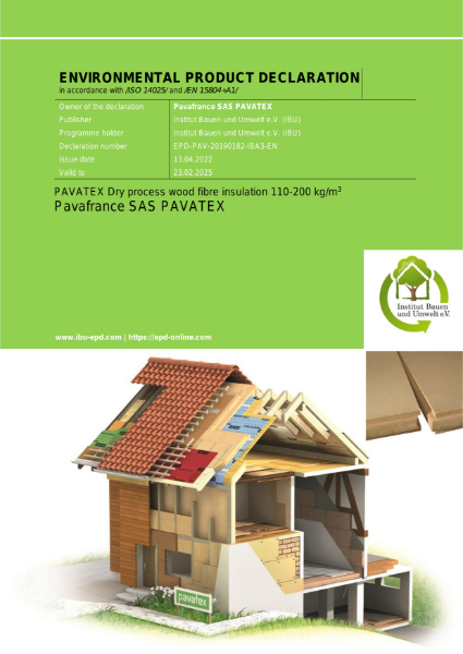 PAVATEX Dry process wood fibre insulation EPD