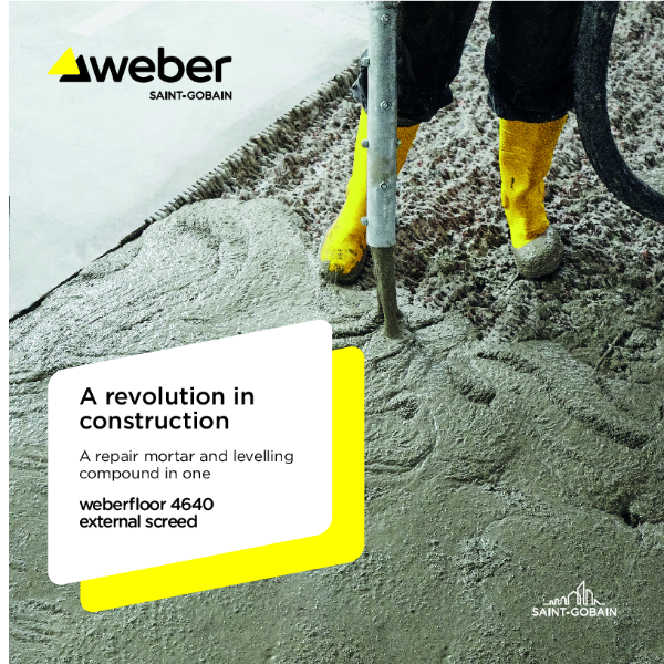 weberfloor 4640 external screed flyer