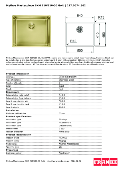 Product Sheet 127.0674.362