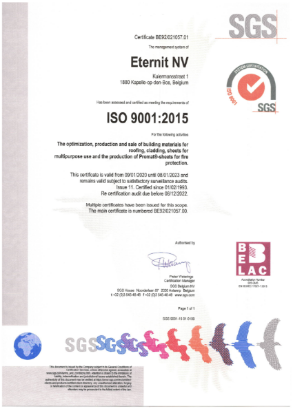 ISO9001 Belgium 