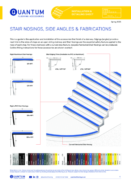 Stair Nosing (Stair Edging )Installation Guide & Detailing Data Sheet 2025