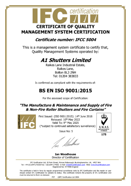 ISO 9001 2015 (Issue 5)