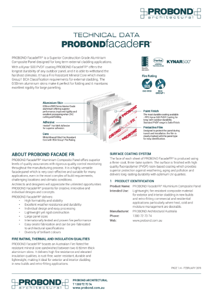 PROBOND Facade FR TDS