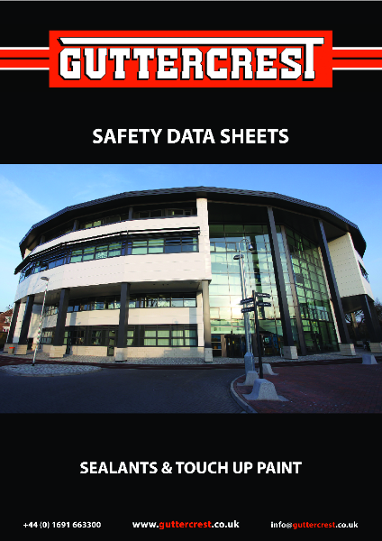 guttercrest safety data sheets sealants and touch up paint