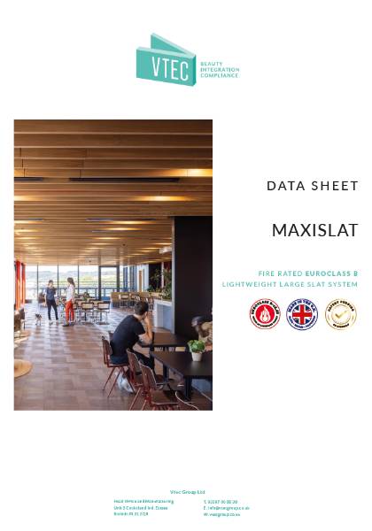 MAXISLAT® - Fire Rated Wall & Ceiling Beams - Data Sheet