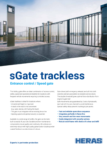 Bi-folding Speed Gate (Trackless)