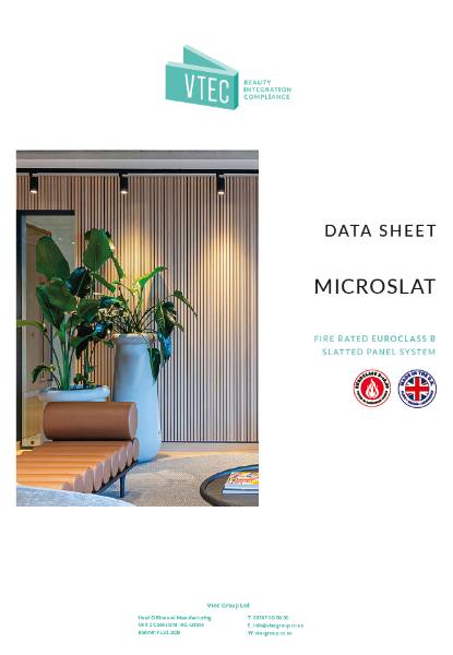 MICROSLAT® - Fire Rated Wall & Ceiling Panels - Data Sheet