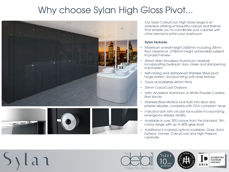 Sylan ColourCoat High Gloss Pivot