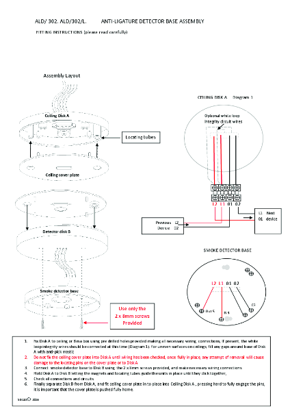 Honeywell Gent S-Quad Ante Ligature base installation instructions