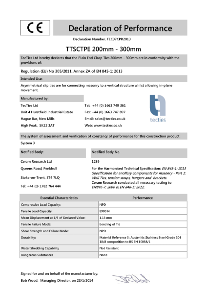 TTSCTPE 200mm - 300mm - DoP