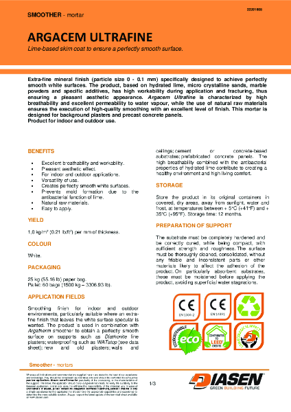 Diasen Argacem Ultrafine Technical Datasheet