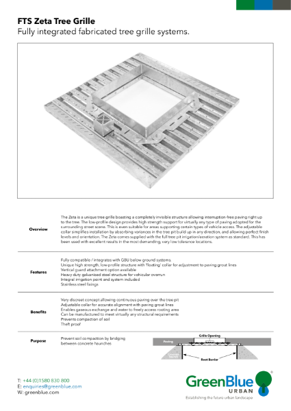 GBU Zeta Tree Grille Datasheet