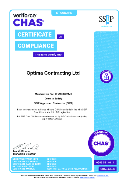 CHAS Certificate of Compliance