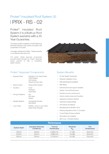 PRX-RS-02 Roof System Data Sheet