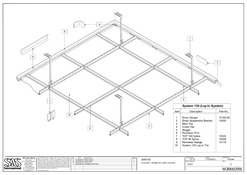 SAS130 Alugrid Isometric Application