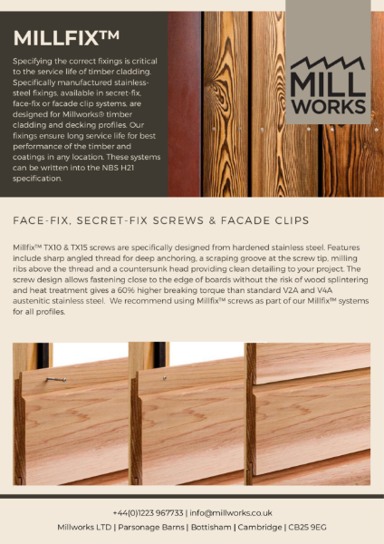 Millworks Millfix Fixings