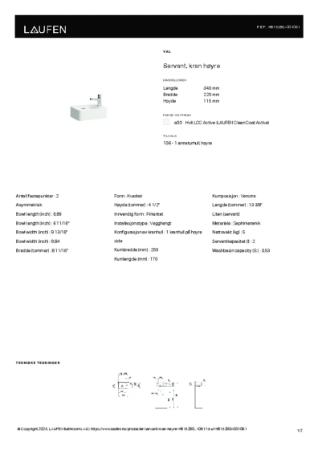 LAUFEN H815280A001061 Produktdatablad