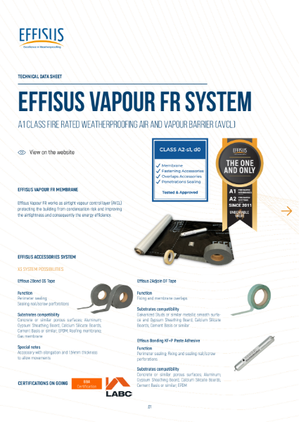 Effisus Vapour FR System_Cold Climates